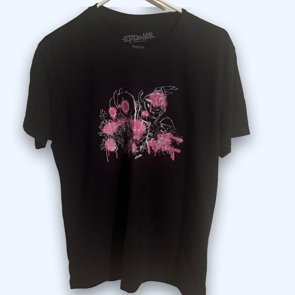 Ethdenver Shirt Mens Medium Black Pink Graffiti Sporkdao Crypto Web3 Tee